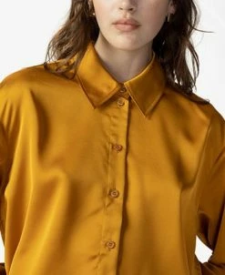 Sanctuary Women's Oversized Satin Button-Up Shirt -Clothing Shop 22978939 fpx