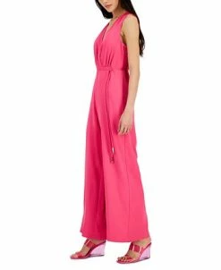 INC International Concepts Women's Surplice-Neck Tie-Waist Jumpsuit, Created For Macy's -Clothing Shop 22980261 fpx
