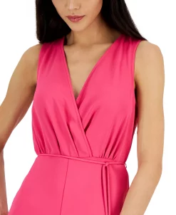 INC International Concepts Women's Surplice-Neck Tie-Waist Jumpsuit, Created For Macy's -Clothing Shop 22980262 fpx