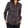 Anne Klein Women's Printed Button-Front Blouse -Clothing Shop 22986623 fpx