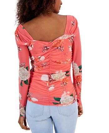 INC International Concepts Women's Ruched Printed Top, Created For Macy's 4 INC International Concepts Women's Ruched Printed Top, Created For Macy's - Image 2