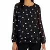 Anne Klein Women's Chiffon Long-Sleeve Double-Layer Blouse 1 Anne Klein Women's Chiffon Long-Sleeve Double-Layer Blouse -Clothing Shop 22988784 fpx