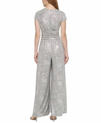 Vince Camuto Women's Metallic Twist-Front Jumpsuit 4 Vince Camuto Women's Metallic Twist-Front Jumpsuit - Image 2