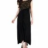 Connected Women's Soutache Lace Cap-Sleeve Faux-Wrap Gown -Clothing Shop 23019102 fpx