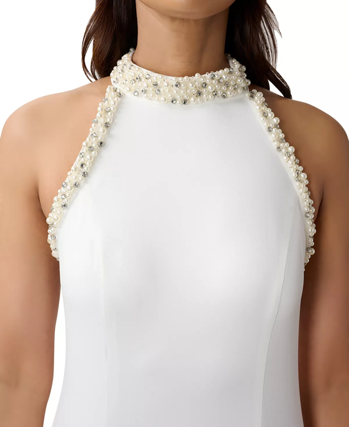 Adrianna Papell Women's Embellished Mock-Neck Fit & Flare Dress 5 Adrianna Papell Women's Embellished Mock-Neck Fit & Flare Dress - Image 3