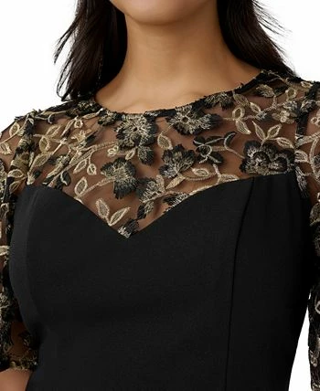 Adrianna Papell Embroidered Illusion Top 4 Adrianna Papell Embroidered Illusion Top - Image 2