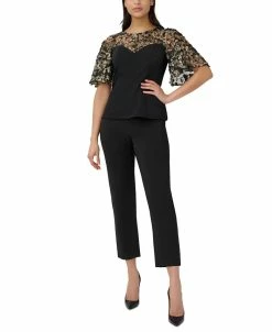 Adrianna Papell Embroidered Illusion Top 13 Adrianna Papell Embroidered Illusion Top -Clothing Shop 23034249 fpx