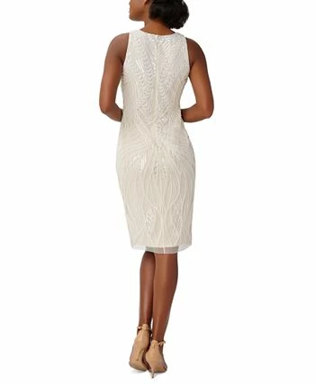Adrianna Papell Women's High-Neck Embellished Sheath Dress 4 Adrianna Papell Women's High-Neck Embellished Sheath Dress - Image 2