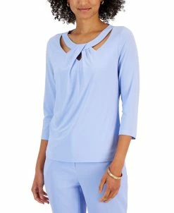Kasper Twist-Neck Top