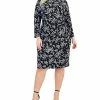 Kasper Plus Size Floral Faux-Wrap Pullover Dress 2 Kasper Plus Size Floral Faux-Wrap Pullover Dress -Clothing Shop 23046005 fpx