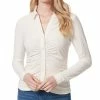 Jessica Simpson Women's Wren Collared Button-Up Top -Clothing Shop 23046776 fpx