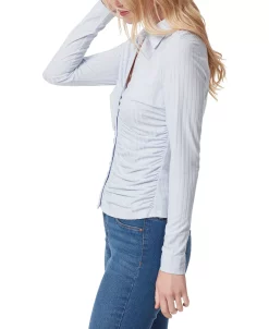 Jessica Simpson Women's Wren Collared Button-Up Top -Clothing Shop 23046885 fpx