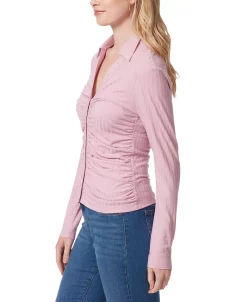 Jessica Simpson Women's Wren Collared Button-Up Top -Clothing Shop 23046900 fpx
