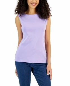 Karen Scott Cotton Boat-Neck Tank Top, Created For Macy's