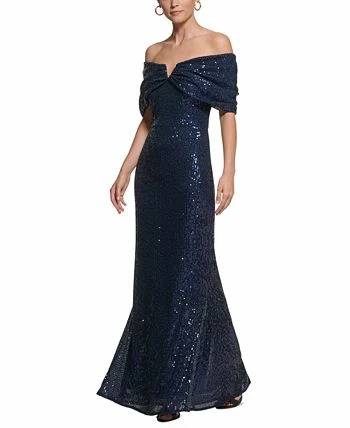 Vince Camuto Women's Off-The-Shoulder-Neckline Sequin Gown 4 Vince Camuto Women's Off-The-Shoulder-Neckline Sequin Gown - Image 2