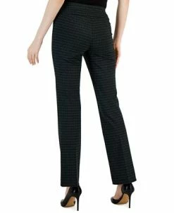 Anne Klein Women's Compression Printed High-Rise Bootcut Pull-On Pants -Clothing Shop 23098563 fpx