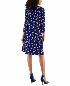 Kasper Women's Maura Printed Surplice-Neck Dress -Clothing Shop 23109767 fpx