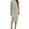 Kasper Women's Side-Pleated Printed Midi Dress -Clothing Shop 23109893 fpx