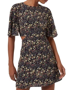 French Connection Women's Hallie Verona Floral-Print Cutout Mini Dress 8 French Connection Women's Hallie Verona Floral-Print Cutout Mini Dress -Clothing Shop 23111012 fpx