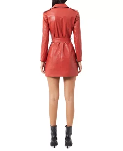 French Connection Women's Etta Faux-Leather Moto Dress -Clothing Shop 23145166 fpx