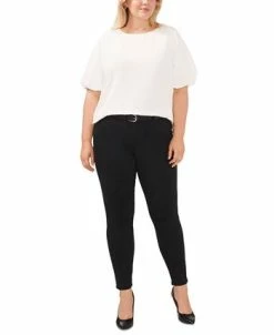 Vince Camuto Plus Size Puff-Sleeve Crewneck Top -Clothing Shop 23149440 fpx