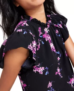 CeCe Floral-Print Ruffled Shift Dress 10 CeCe Floral-Print Ruffled Shift Dress -Clothing Shop 23149455 fpx