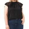 Vince Camuto Plus Size Mock-Turtleneck Lace-Sleeve Top -Clothing Shop 23149738 fpx
