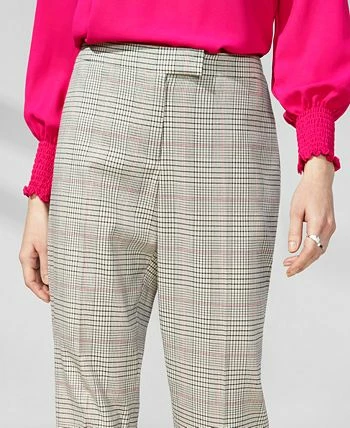 Anne Klein Women's Extended-Tab Straight-Leg Plaid Pants 5 Anne Klein Women's Extended-Tab Straight-Leg Plaid Pants - Image 3