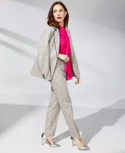 Anne Klein Women's Extended-Tab Straight-Leg Plaid Pants 10 Anne Klein Women's Extended-Tab Straight-Leg Plaid Pants -Clothing Shop 23151406 fpx