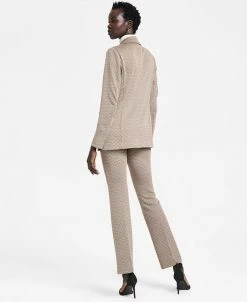 Anne Klein Women's Chevron Pull-On Bootcut Pants -Clothing Shop 23151455 fpx