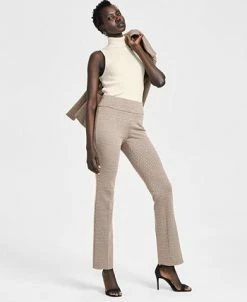 Anne Klein Women's Chevron Pull-On Bootcut Pants -Clothing Shop 23151484 fpx