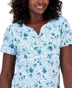 Karen Scott Women's Santa Ana Winds Printed Henley Top, Created For Macy's 9 Karen Scott Women's Santa Ana Winds Printed Henley Top, Created For Macy's -Clothing Shop 23188495 fpx