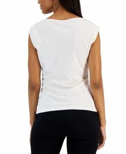 Anne Klein Women's Cap-Sleeve Cowlneck Blouse -Clothing Shop 23206666 fpx