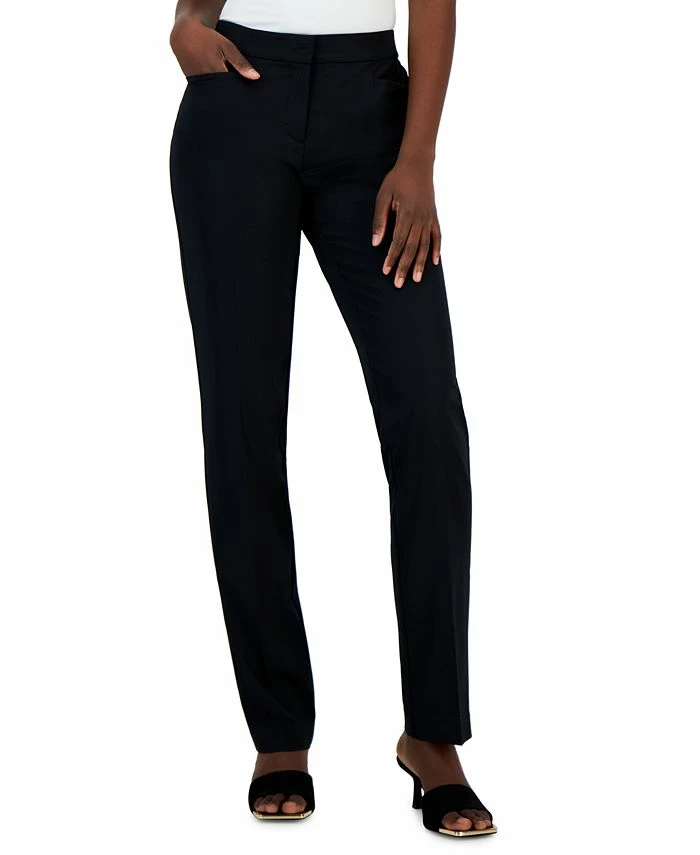 Alfani Women's Essential Mid-Rise Straight-Leg Pants, Created For Macy's 3 Alfani Women's Essential Mid-Rise Straight-Leg Pants, Created For Macy's