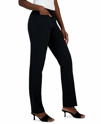 Alfani Women's Essential Mid-Rise Straight-Leg Pants, Created For Macy's 5 Alfani Women's Essential Mid-Rise Straight-Leg Pants, Created For Macy's - Image 3