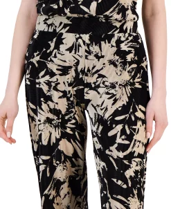 Alfani Women's Printed Pleated Bodre Pull-On Pants, Created For Macy's -Clothing Shop 23214365 fpx