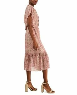 INC International Concepts Women's Paisley Flutter-Sleeve Midi Dress, Created For Macy's -Clothing Shop 23219833 fpx