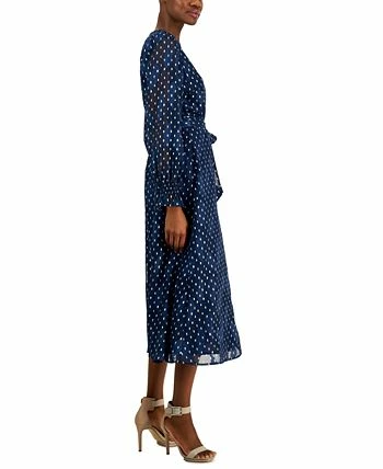 Anne Klein Women's Printed Tie-Waist Midi Dress 5 Anne Klein Women's Printed Tie-Waist Midi Dress - Image 3