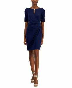 Anne Klein Women's Maryellen Notch-Neck Shift Dress