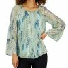 JM Collection Women's Glowing Reptile-Print Top, Created For Macy's -Clothing Shop 23252496 fpx