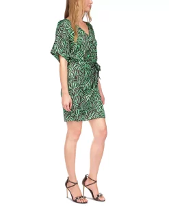 Michael Kors Women's Zebra-Print Tie Dress -Clothing Shop 23262054 fpx