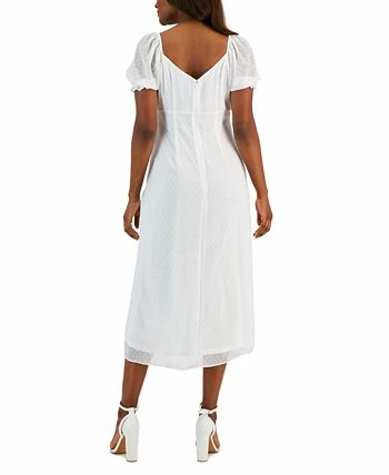 Kasper Women's Twist-Front Puff-Sleeve A-Line Dress 4 Kasper Women's Twist-Front Puff-Sleeve A-Line Dress - Image 2