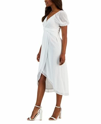 Kasper Women's Twist-Front Puff-Sleeve A-Line Dress 5 Kasper Women's Twist-Front Puff-Sleeve A-Line Dress - Image 3