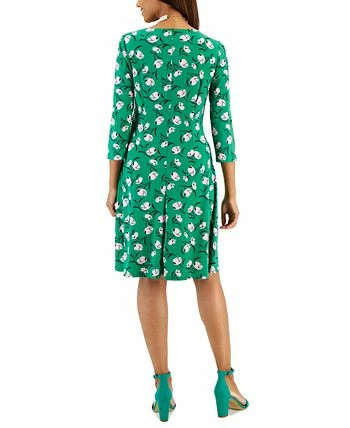 Kasper Women's Maura Printed Surplice-Neck Dress 4 Kasper Women's Maura Printed Surplice-Neck Dress - Image 2