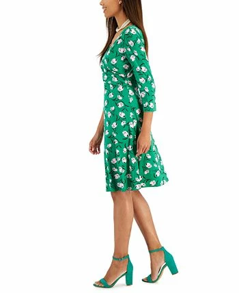 Kasper Women's Maura Printed Surplice-Neck Dress 5 Kasper Women's Maura Printed Surplice-Neck Dress - Image 3