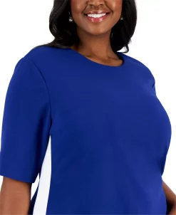 Kasper Women's Ellen Crewneck Side-Stripe Shift Dress -Clothing Shop 23289595 fpx