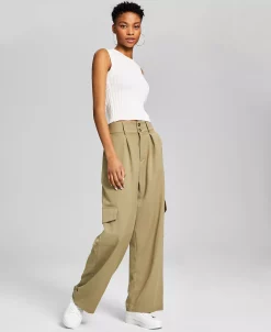 And Now This Women's High-Rise Wide-Leg Cargo Pants -Clothing Shop 23304471 fpx