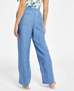 Charter Club Women's Linen Drawstring-Waist Pants, Created For Macy's -Clothing Shop 23306039 fpx