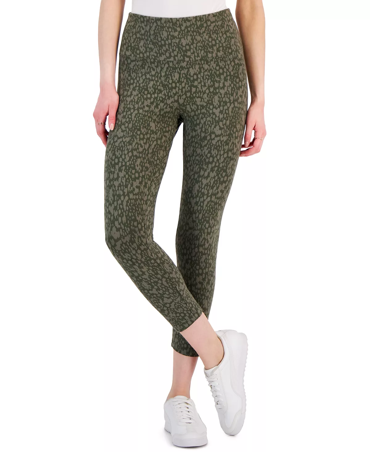 Style & Co Women's Printed High Rise Capri Pull-On Leggings, Created For Macy's 8 Style & Co Women's Printed High Rise Capri Pull-On Leggings, Created For Macy's - Image 6