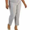 Kasper Plus Size Plaid Mid-Rise Straight-Leg Ankle Pants -Clothing Shop 23314929 fpx